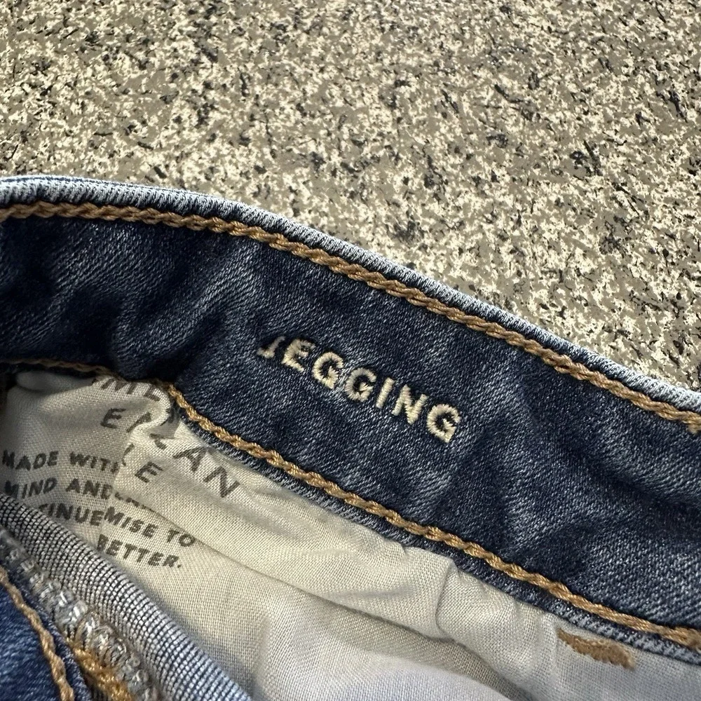American Eagle Jeans Womens 6 28x28 Mid Rise Jegging Stretch Distressed
